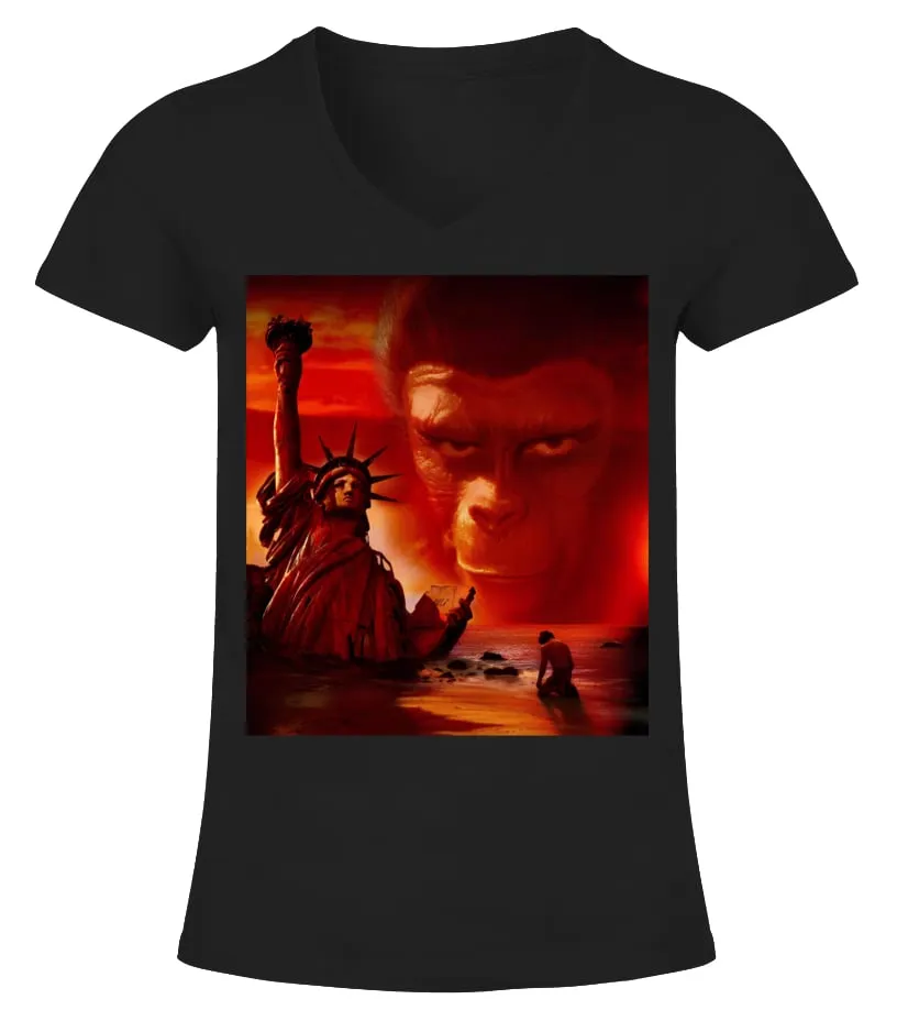 Planet of the Apes  WT (1) Camiseta cuello pico Mujer