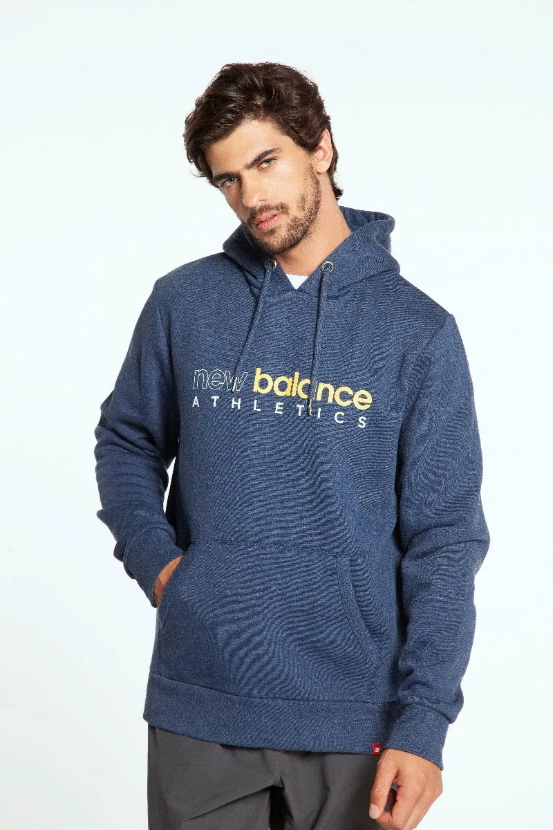 Polerón Hombre New Balance Hoodie Azul