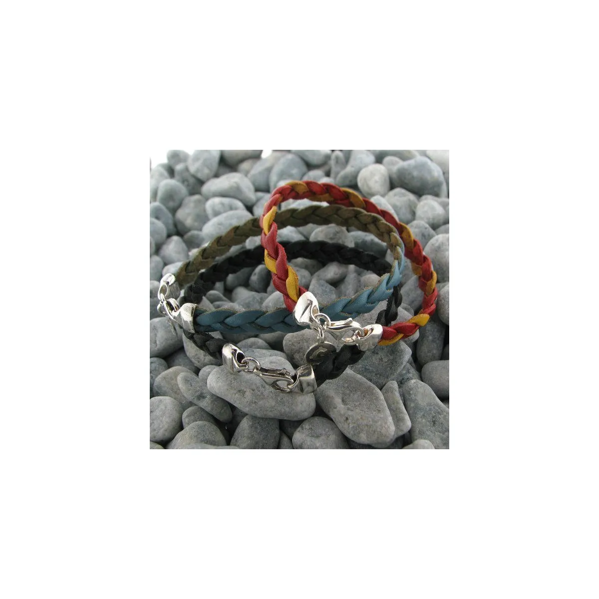 Pulsera España Piel Trenzada