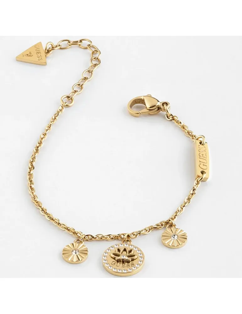 Pulsera Guess Mujer Lotus Acero Dorado