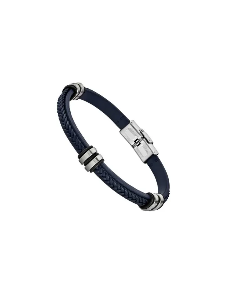 Pulsera Lotus Style hombre cuero Azul acero LS1829/2/5