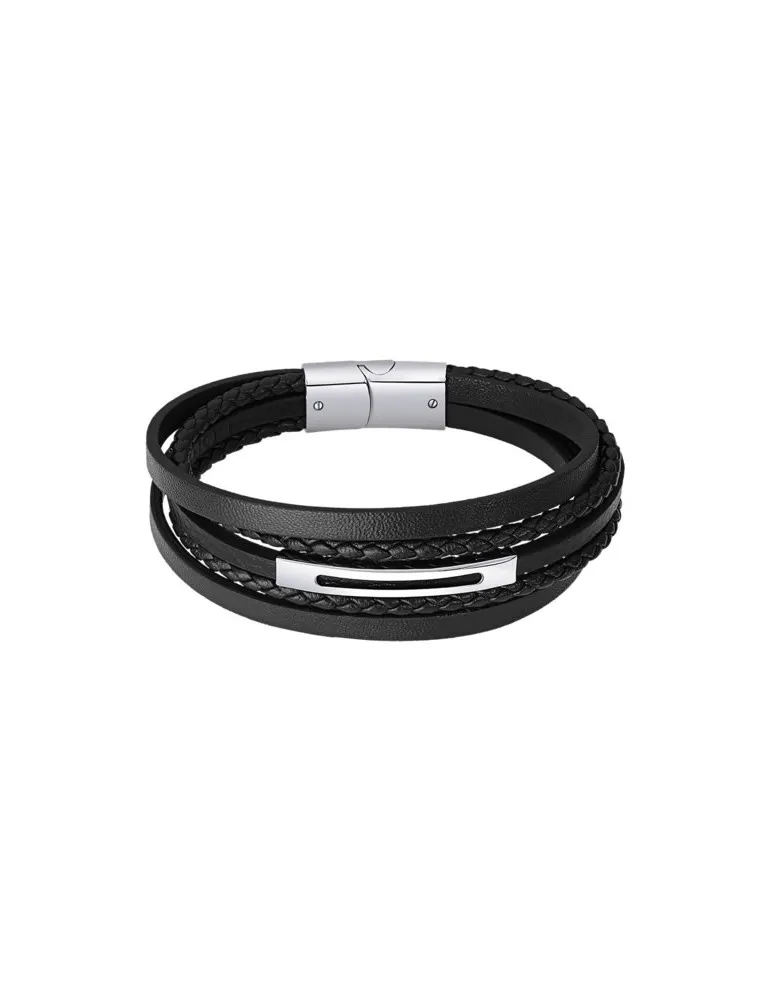 Pulsera Lotus Style hombre cuero LS2145
