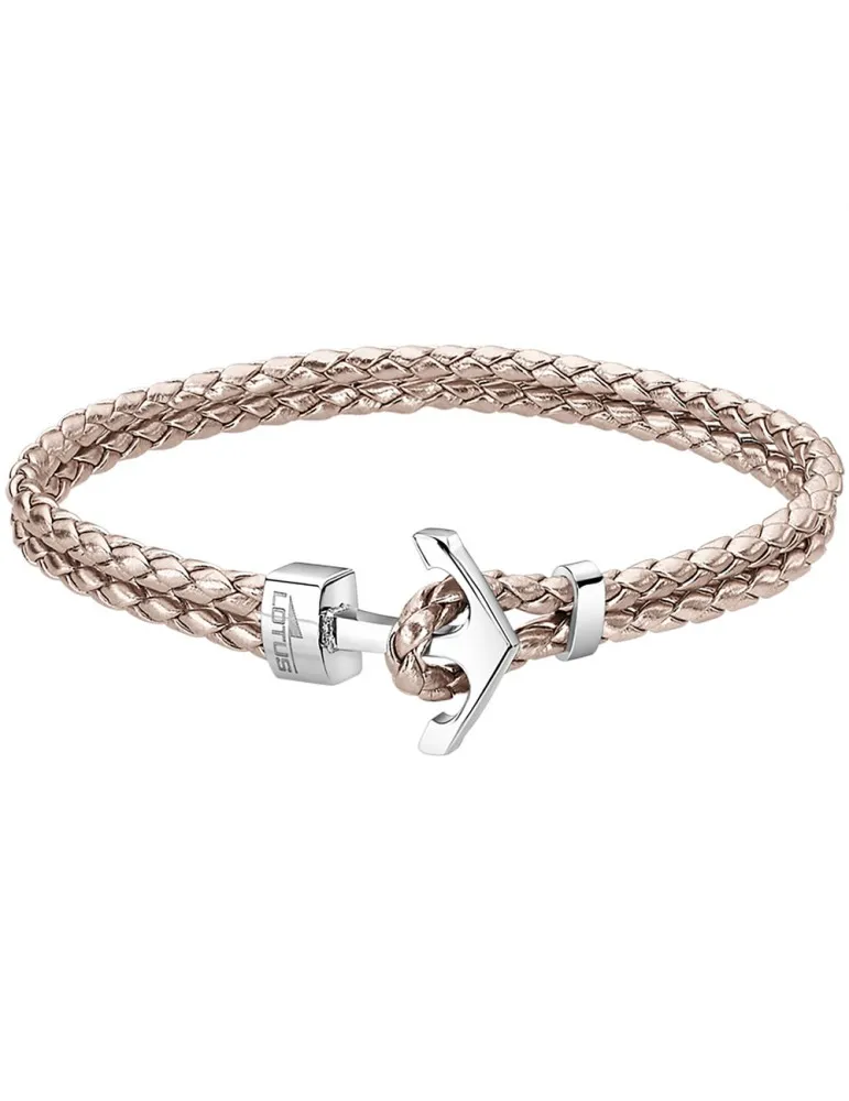 Pulsera Lotus Style Mujer Acero Ancla Rose Ls2075