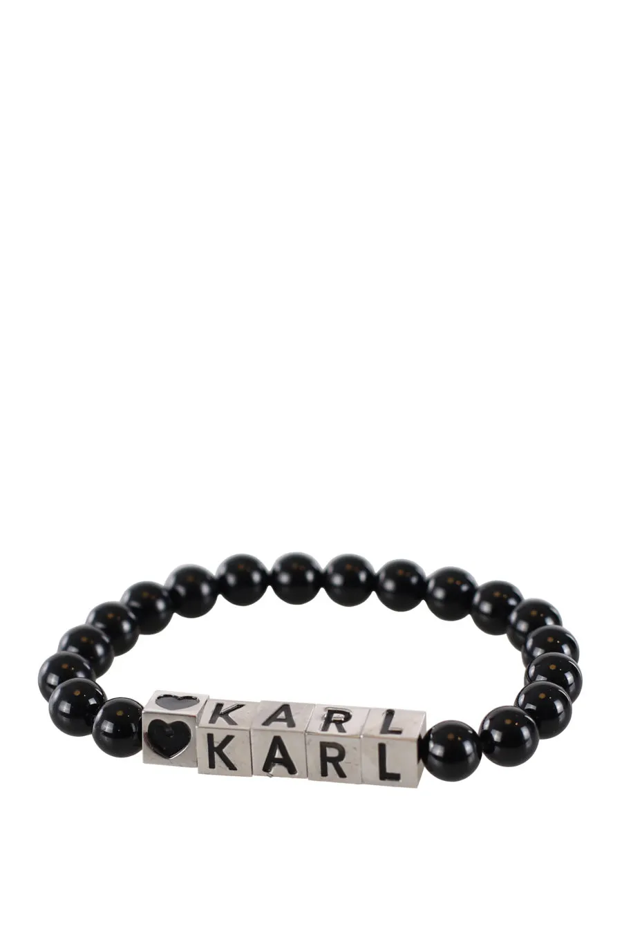 Pulsera negra con letras