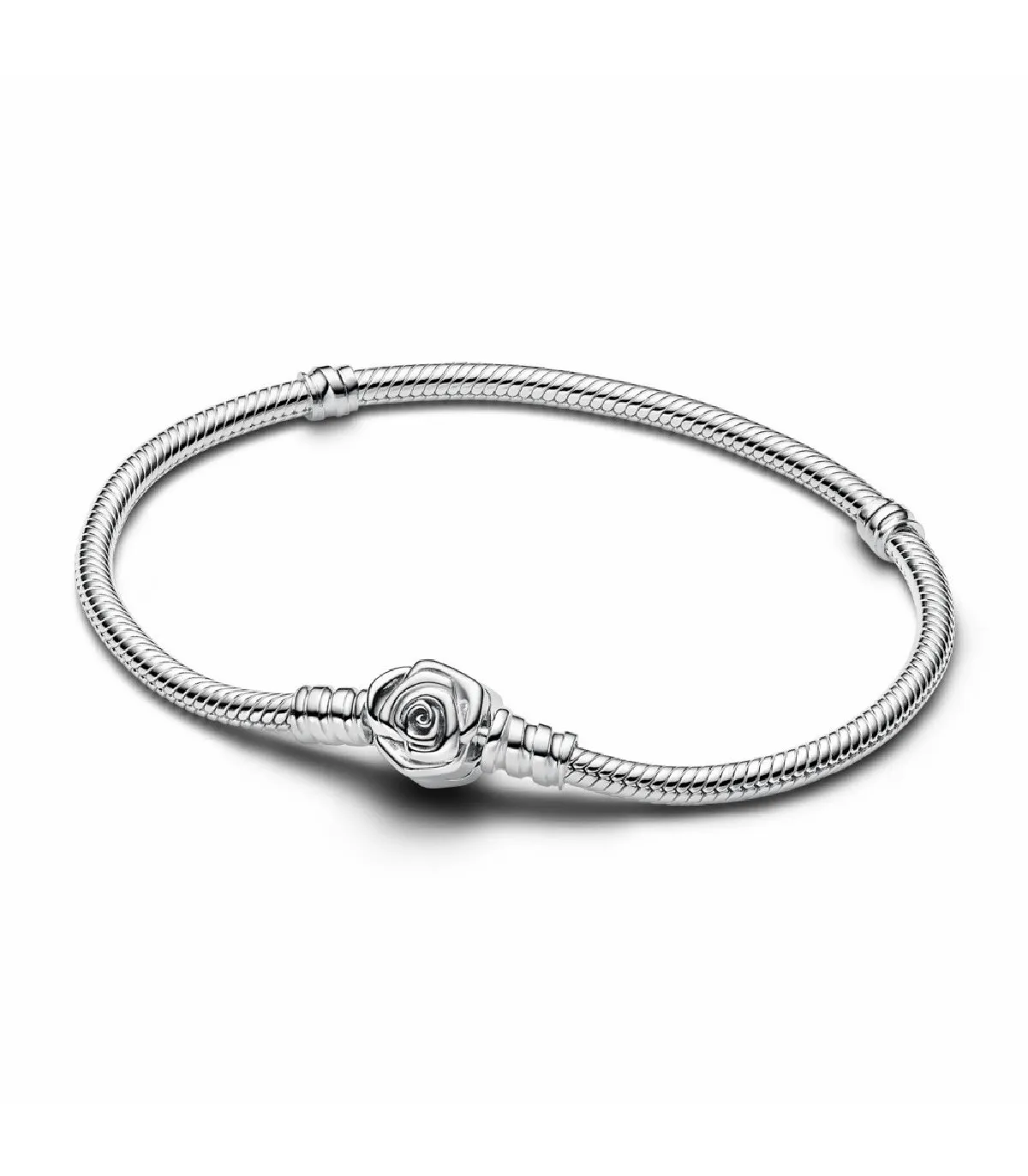 PULSERA PANDORA MOMENTS DE CADENA DE SERPIENTE CON CIERRE DE ROSA EN FLOR  593211C00