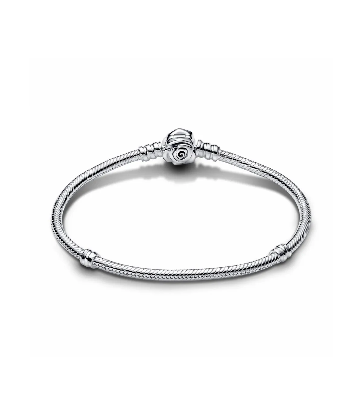 PULSERA PANDORA MOMENTS DE CADENA DE SERPIENTE CON CIERRE DE ROSA EN FLOR  593211C00