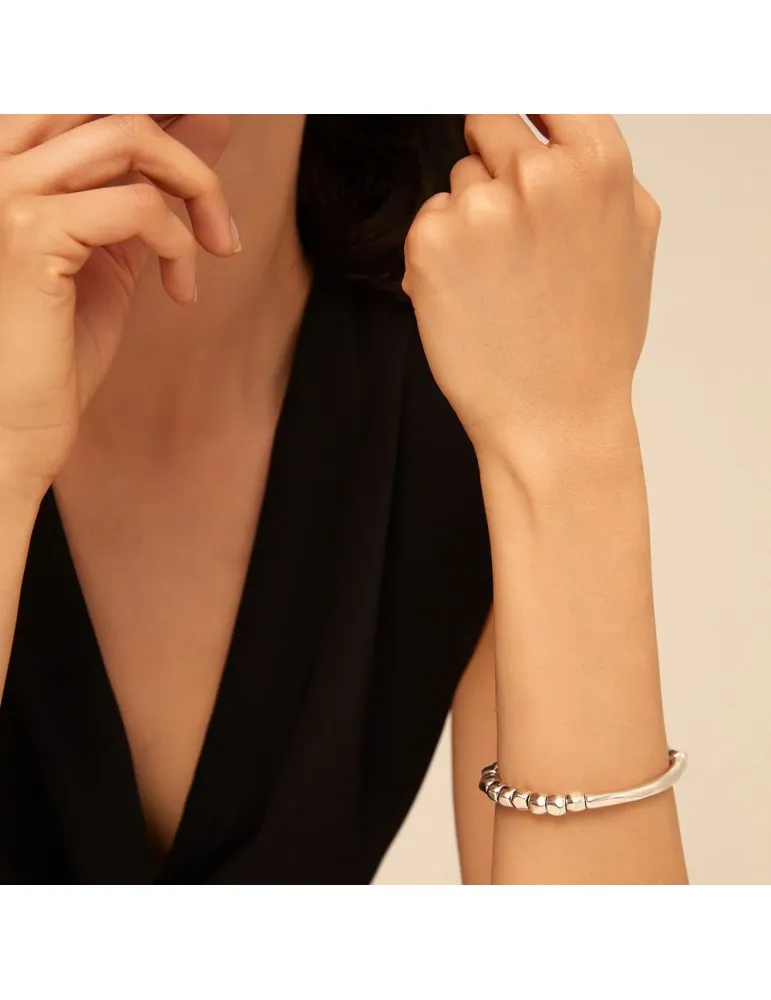 Pulsera Travesía Uno de 50 bañada en plata mujer.