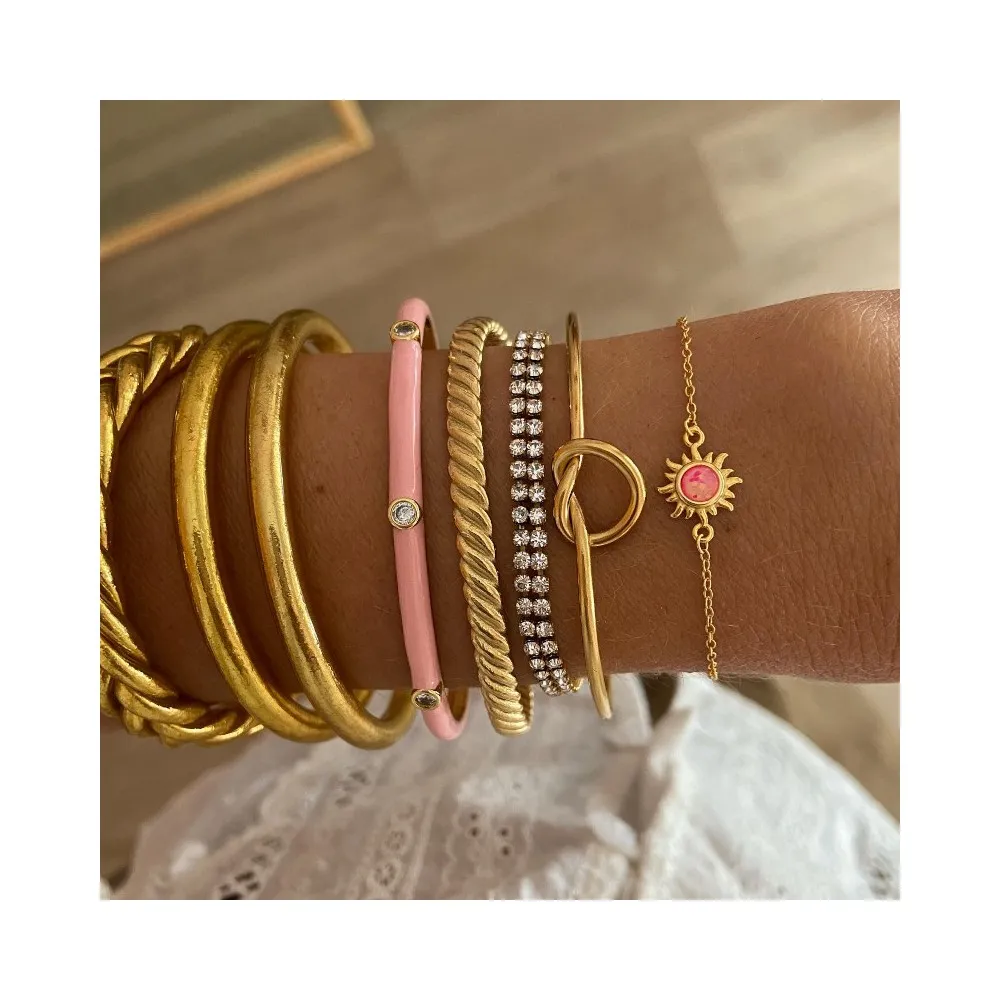 Pulsera Xenia Rosa Oro