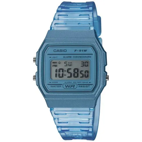 RELOJ CASIO RETRO AZUL F91WS2EF