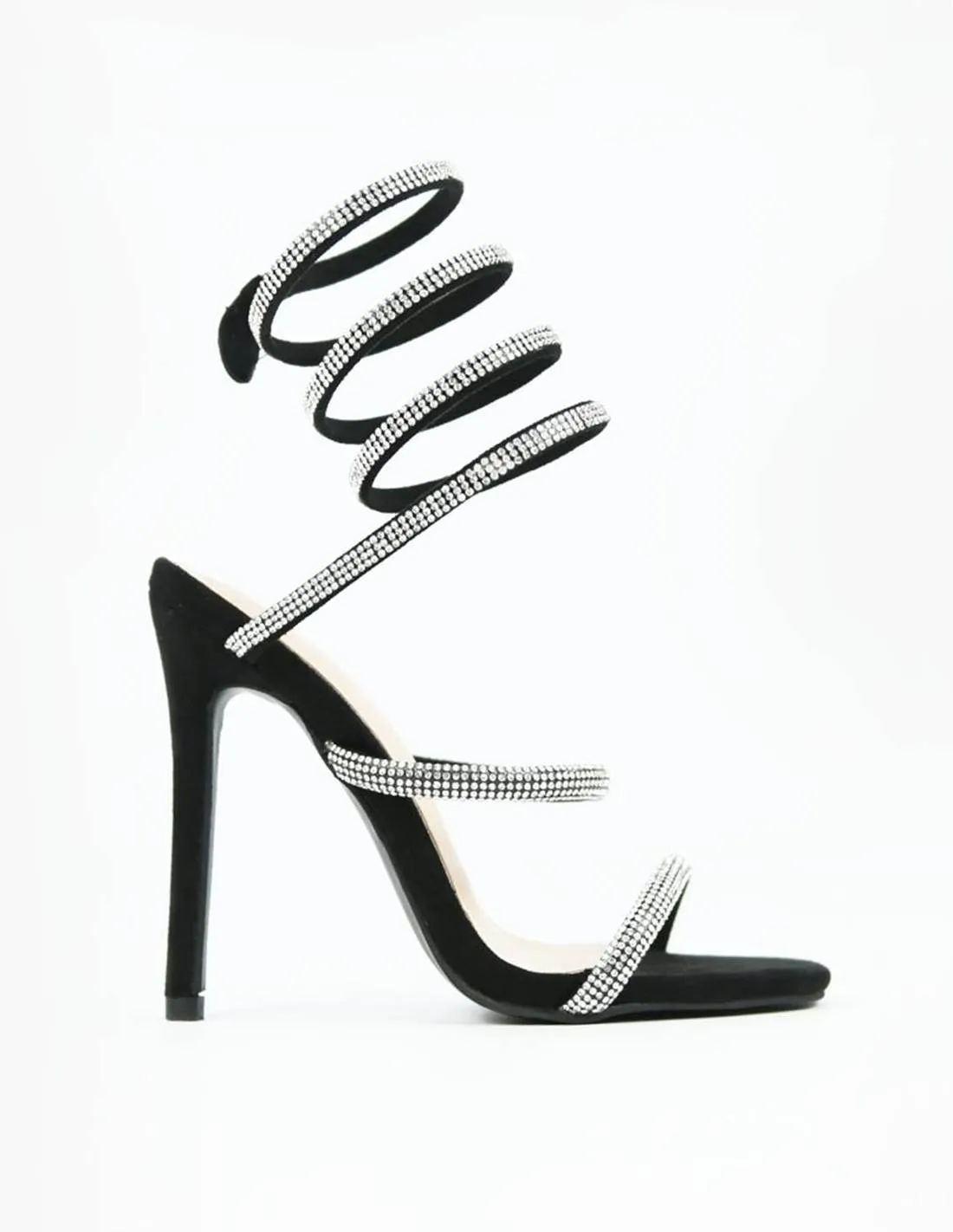 Sandalia brillantes tacon fino