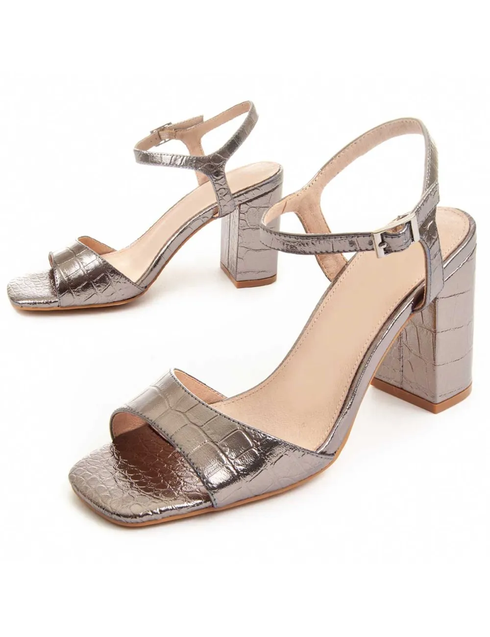 Sandalia Con Tacón Para Mujer.  Montevita  Sanndal  88456
