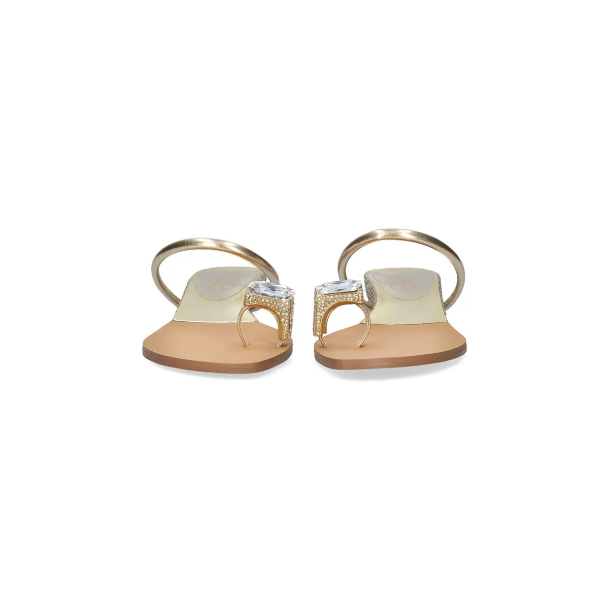 SANDALIA CUÑA LIVIA154 STRASS GOLD