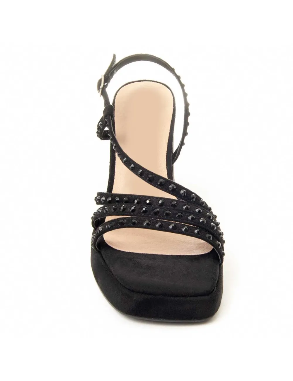 Sandalia De Tacón Para Mujer.  Montevita  Festsand2  88514 Negro