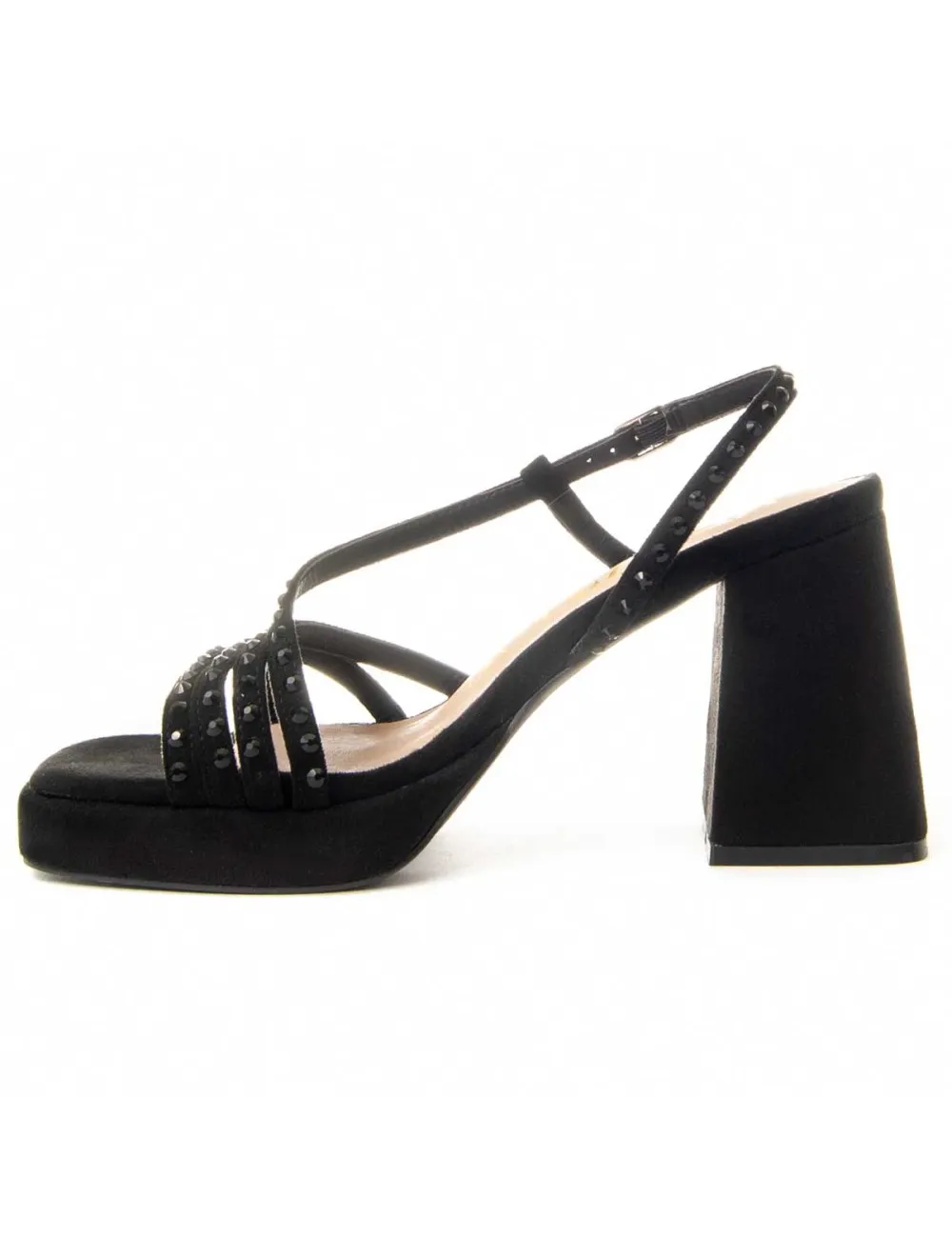 Sandalia De Tacón Para Mujer.  Montevita  Festsand2  88514 Negro