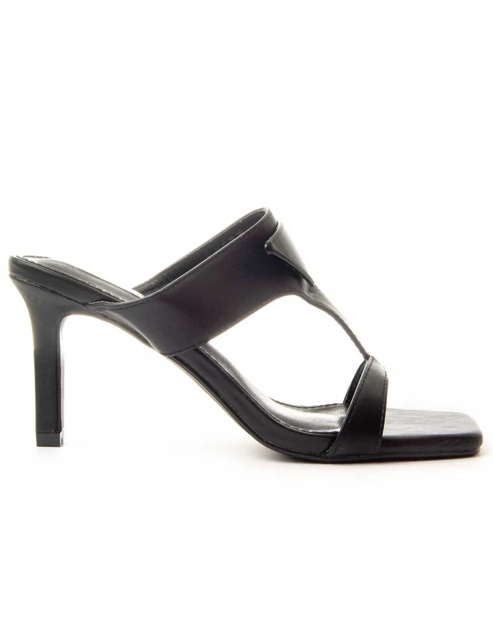 Sandalia De Tacón Para Mujer.  Montevita  Jeck  87325 Negro