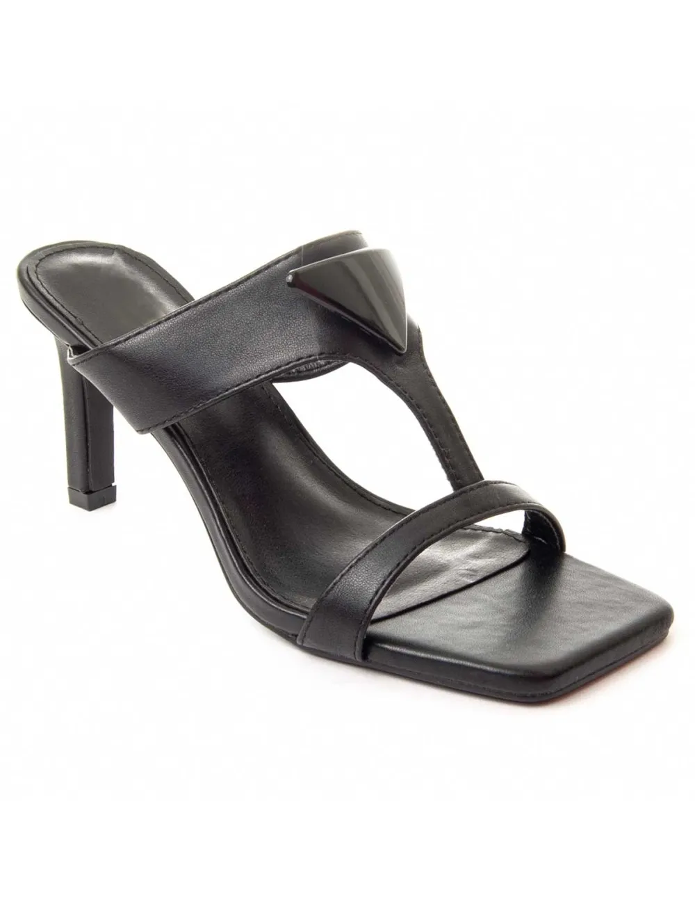 Sandalia De Tacón Para Mujer.  Montevita  Jeck  87325 Negro