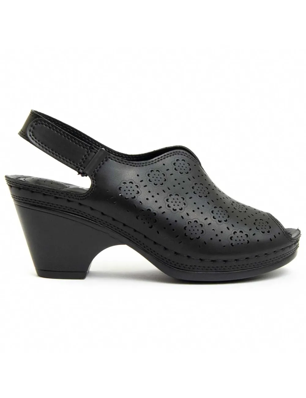 Sandalia De Tacón Para Mujer.  Montevita  Salena  90016 Negro