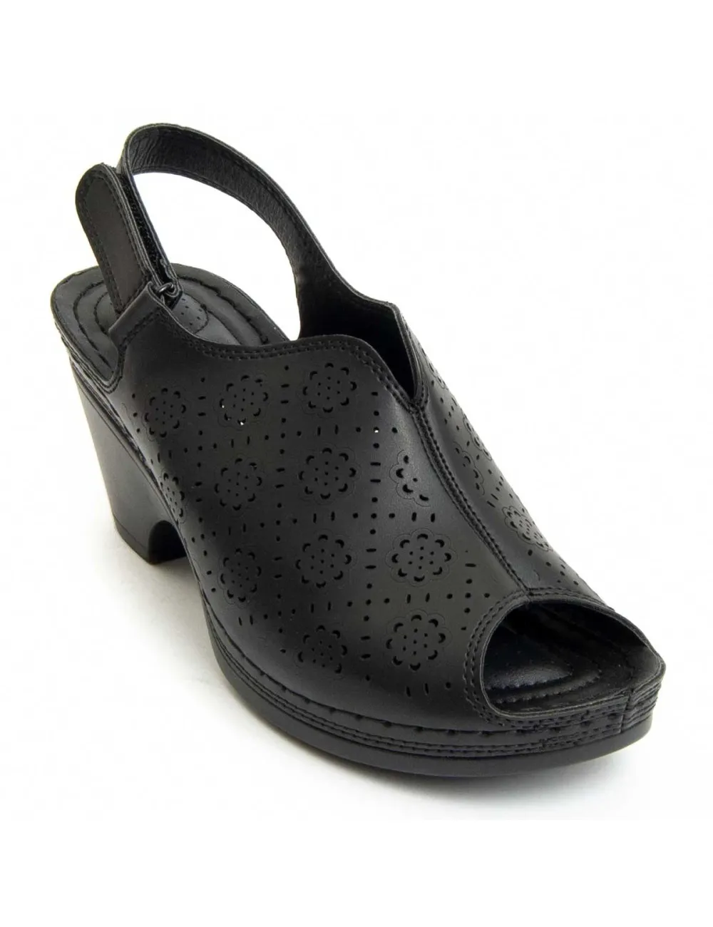 Sandalia De Tacón Para Mujer.  Montevita  Salena  90016 Negro