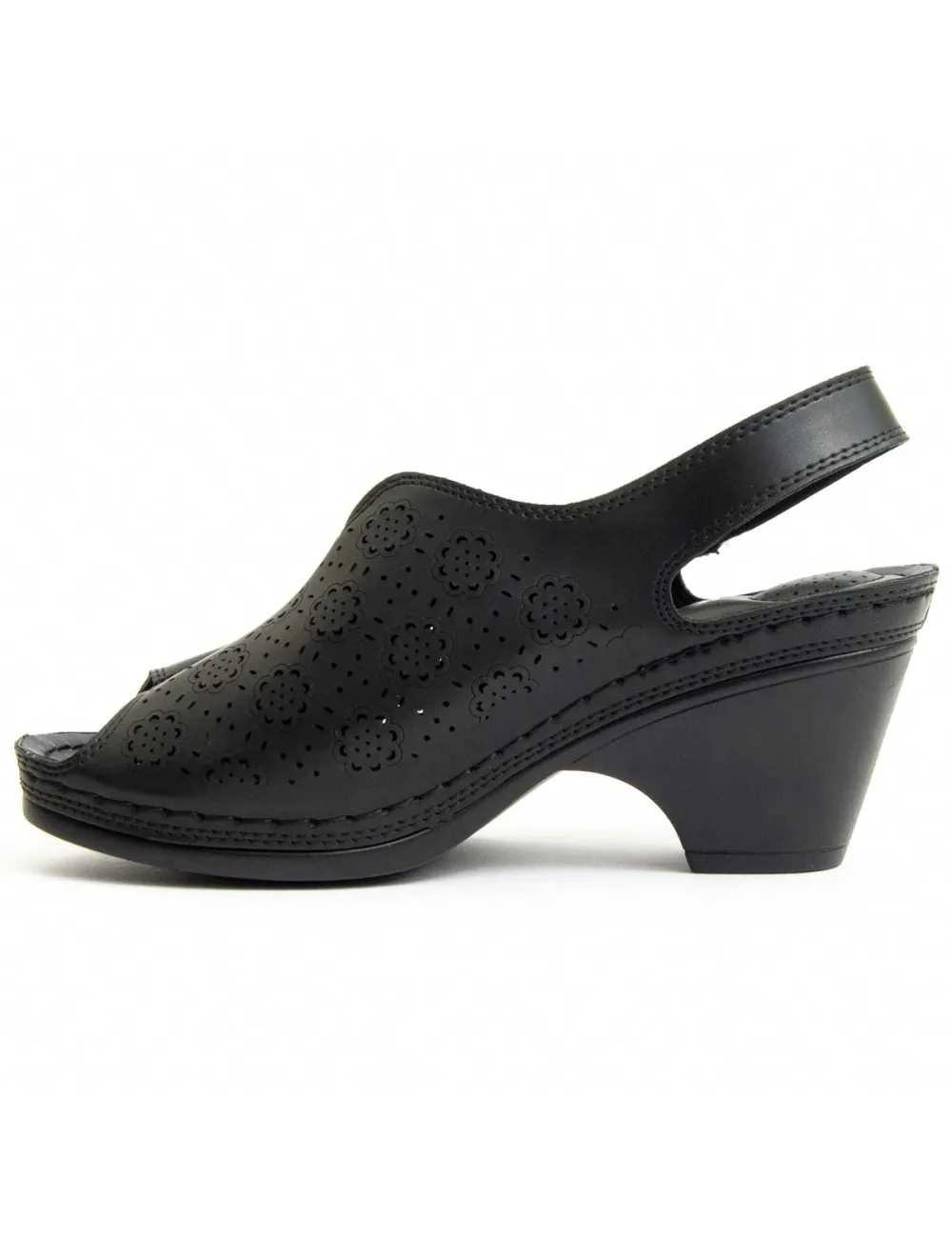 Sandalia De Tacón Para Mujer.  Montevita  Salena  90016 Negro