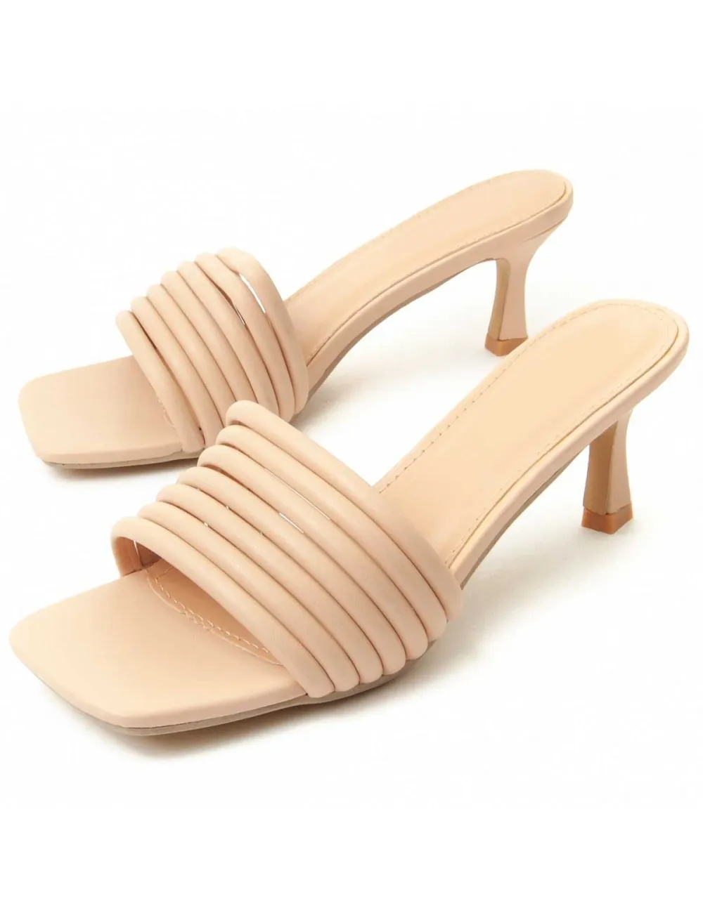 Sandalia De Tacón Para Mujer.  Montevita  Sandalit12  90346 Beige