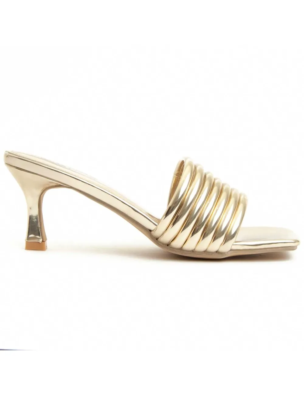 Sandalia De Tacón Para Mujer.  Montevita  Sandalit12  90348 Dorado