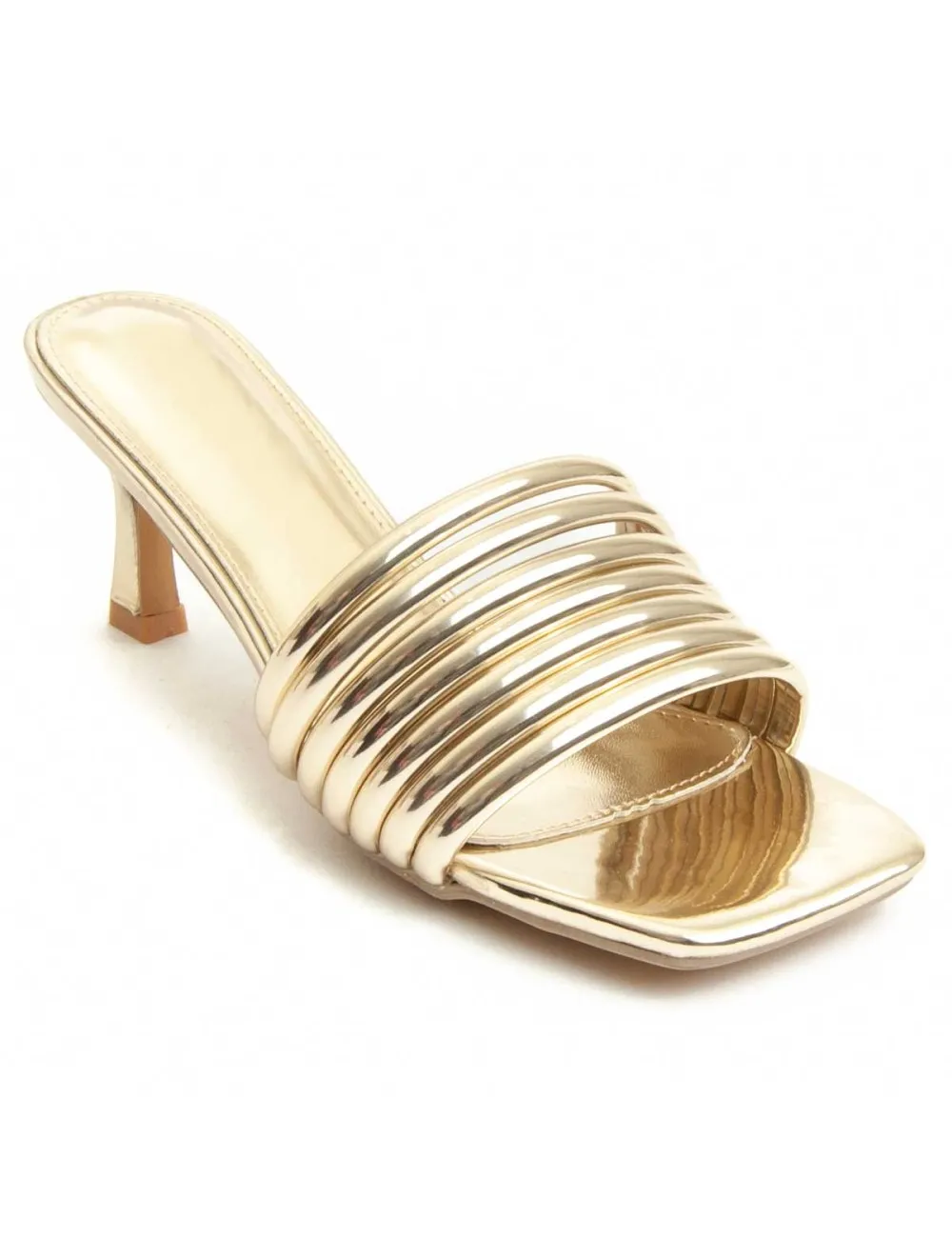 Sandalia De Tacón Para Mujer.  Montevita  Sandalit12  90348 Dorado