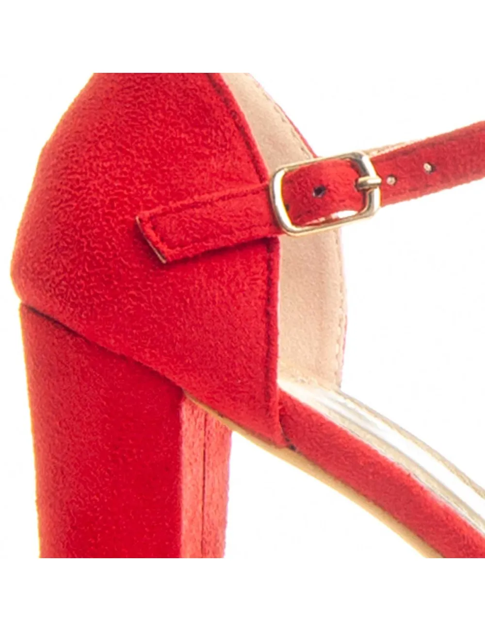 Sandalia De Tacón Para Mujer.  Montevita  Sandalit7  89339 Rojo