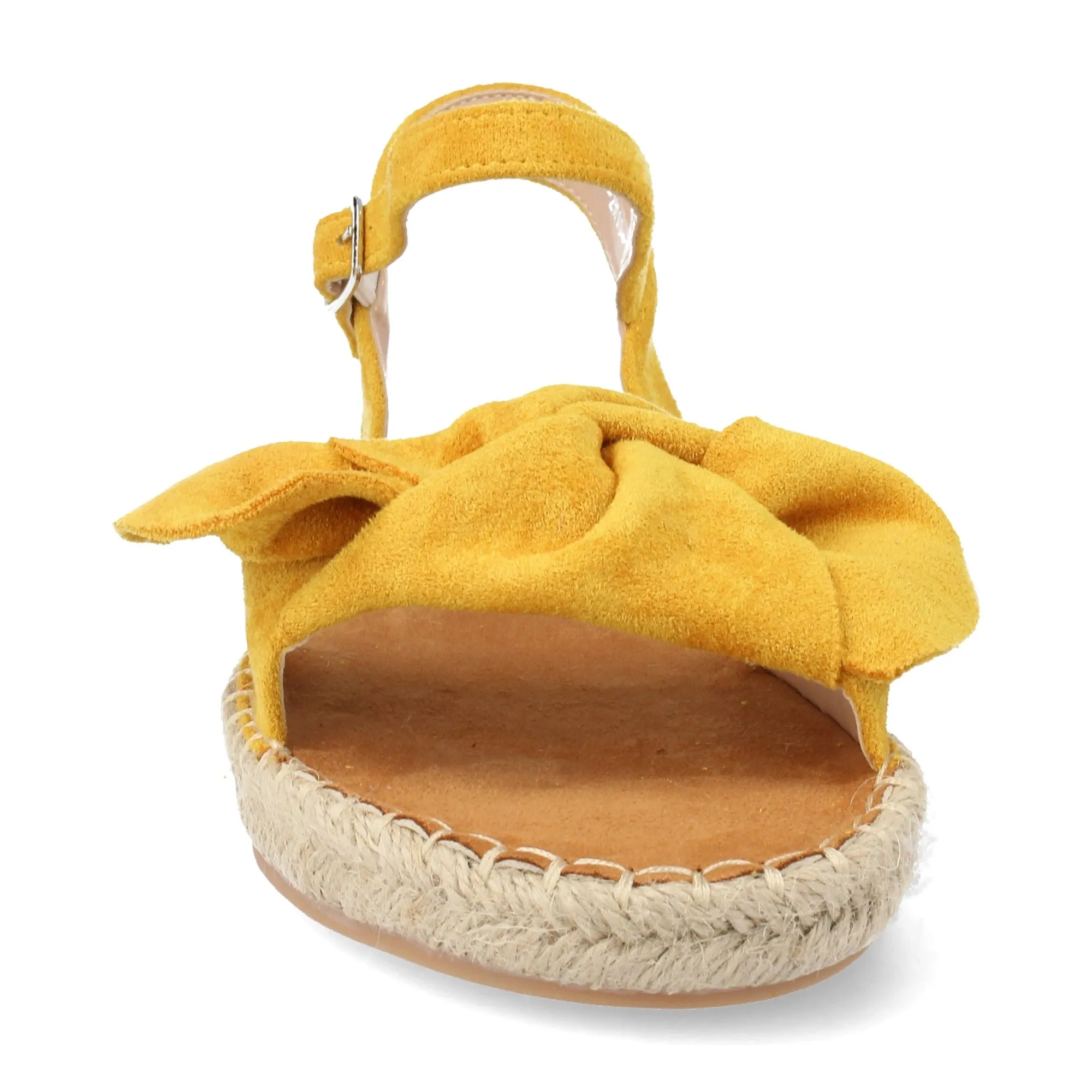Sandalia de yute con lazo color amarillo