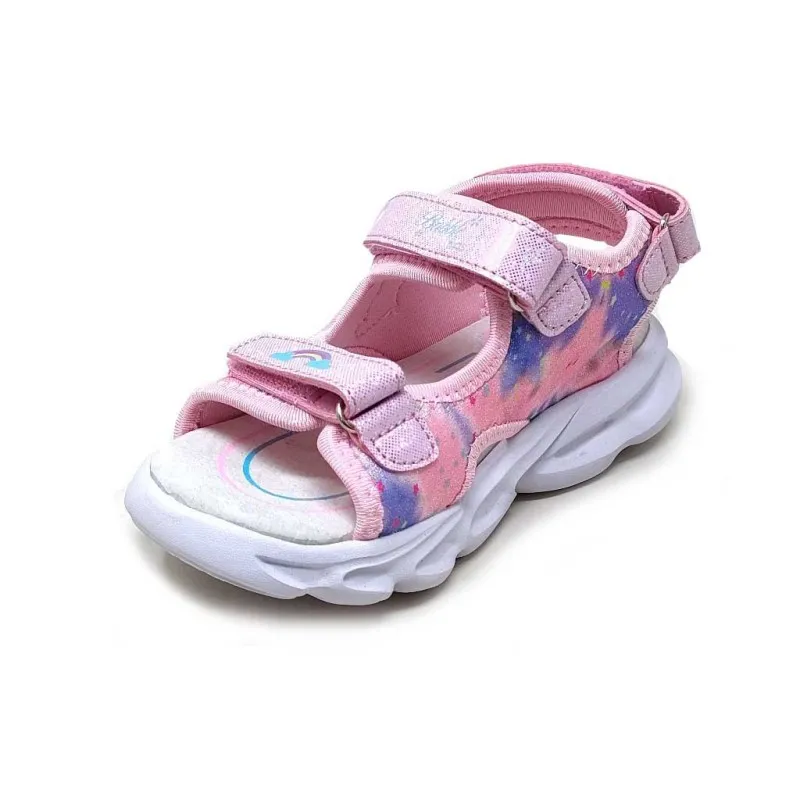 SANDALIA PIEL NIÑA LUCES C593 BUBBLE BOBBLE