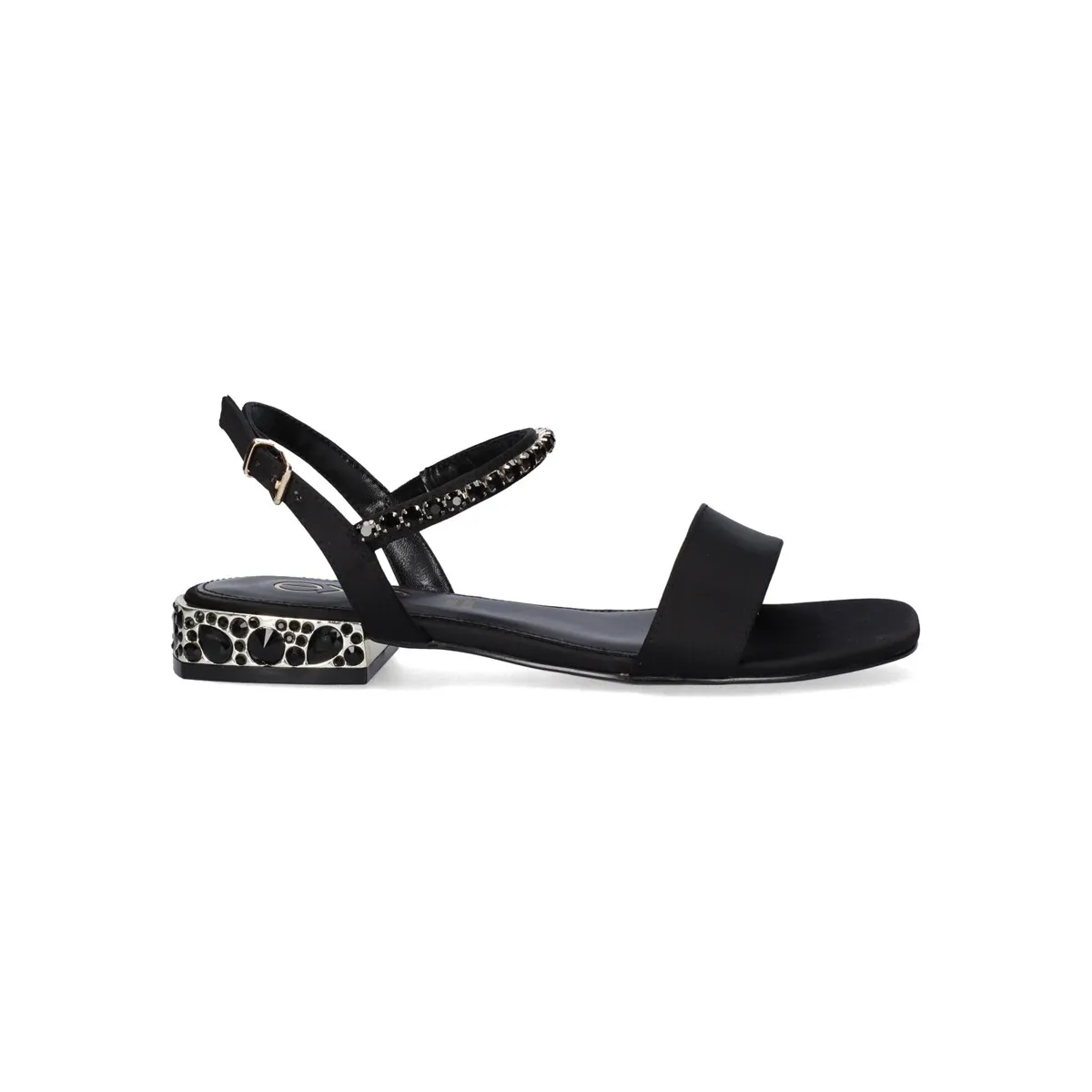 SANDALIA PLANA EXÉ NINA609 SATIN BLACK