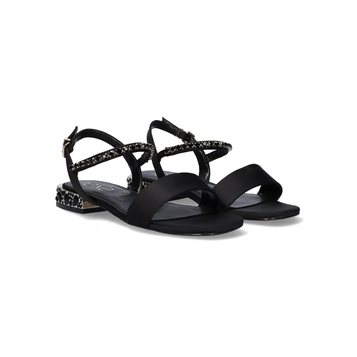 SANDALIA PLANA EXÉ NINA609 SATIN BLACK