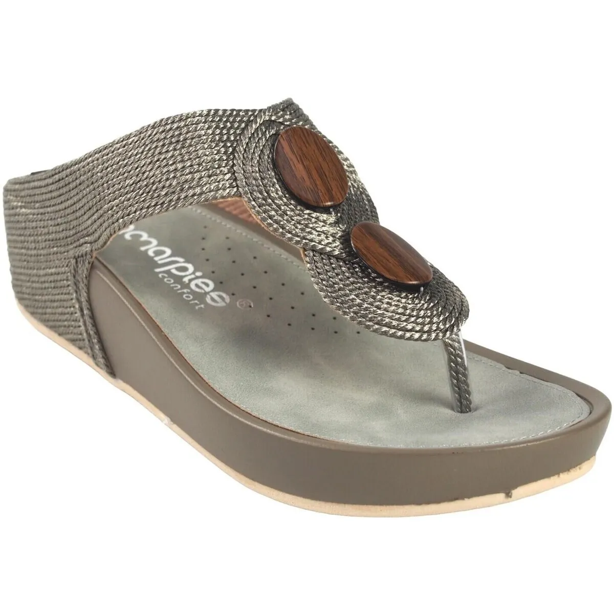 Sandalia señora  23582 abz plomo