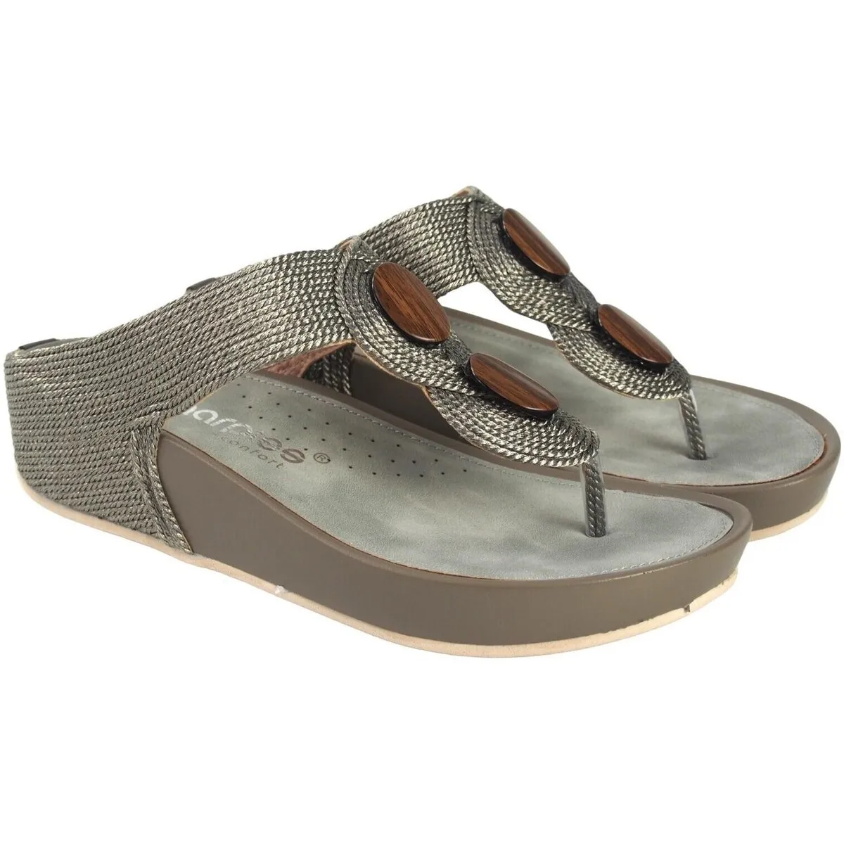 Sandalia señora  23582 abz plomo