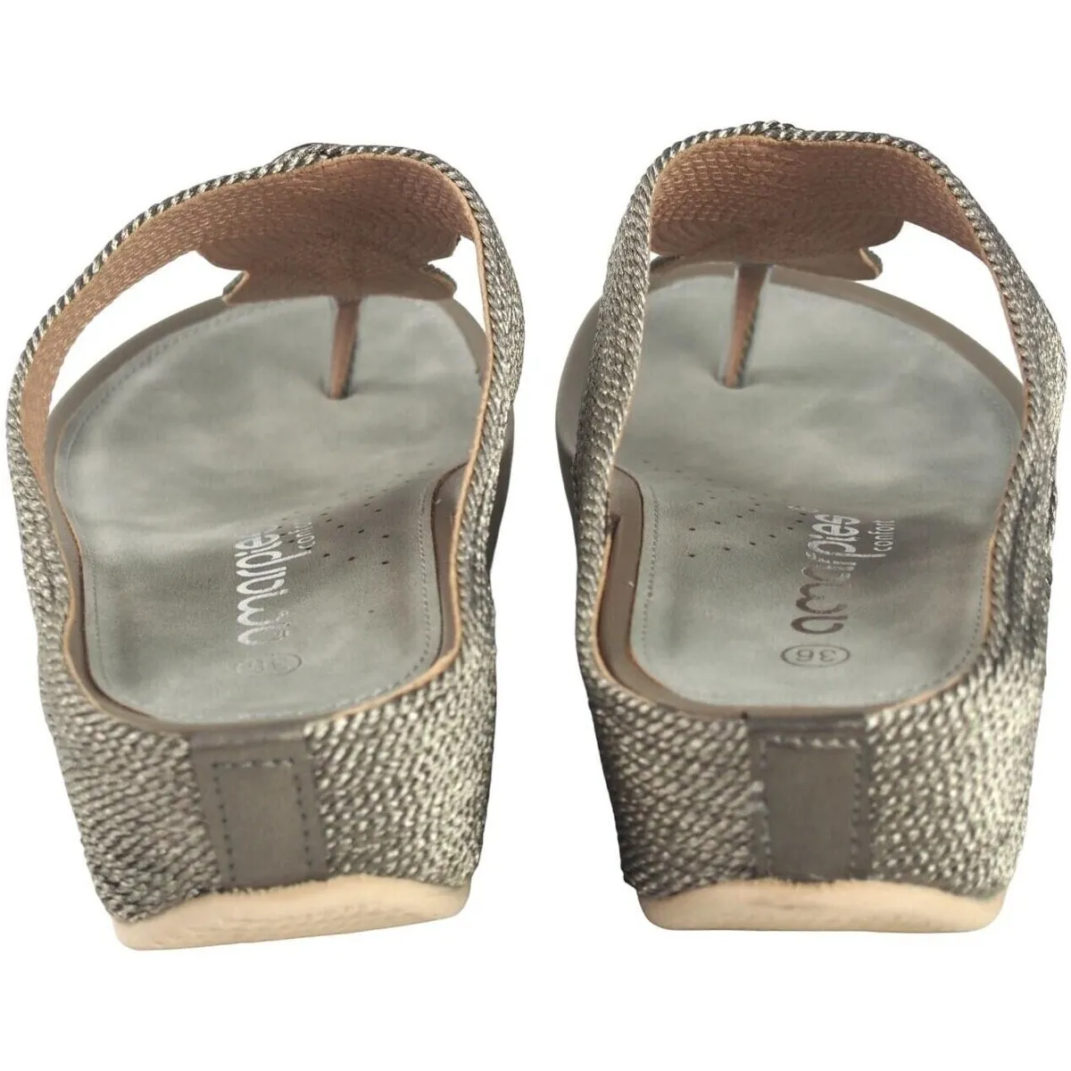 Sandalia señora  23582 abz plomo