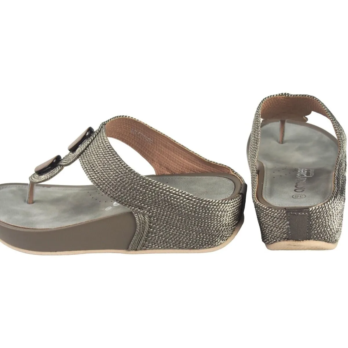 Sandalia señora  23582 abz plomo