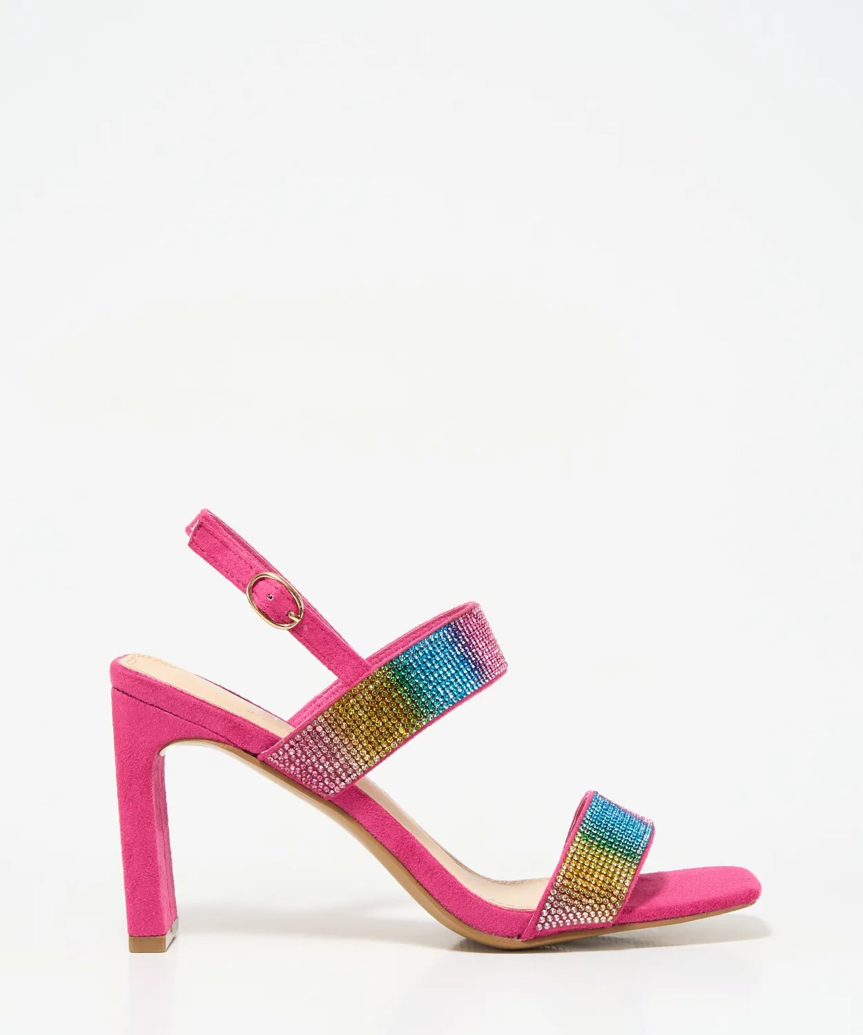 Sandalia tacón strass