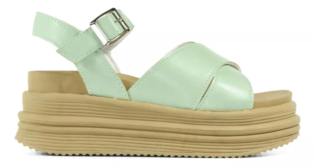 Sandalia Zueco Mujer Plataforma Comoda Antonia Cuore 1014
