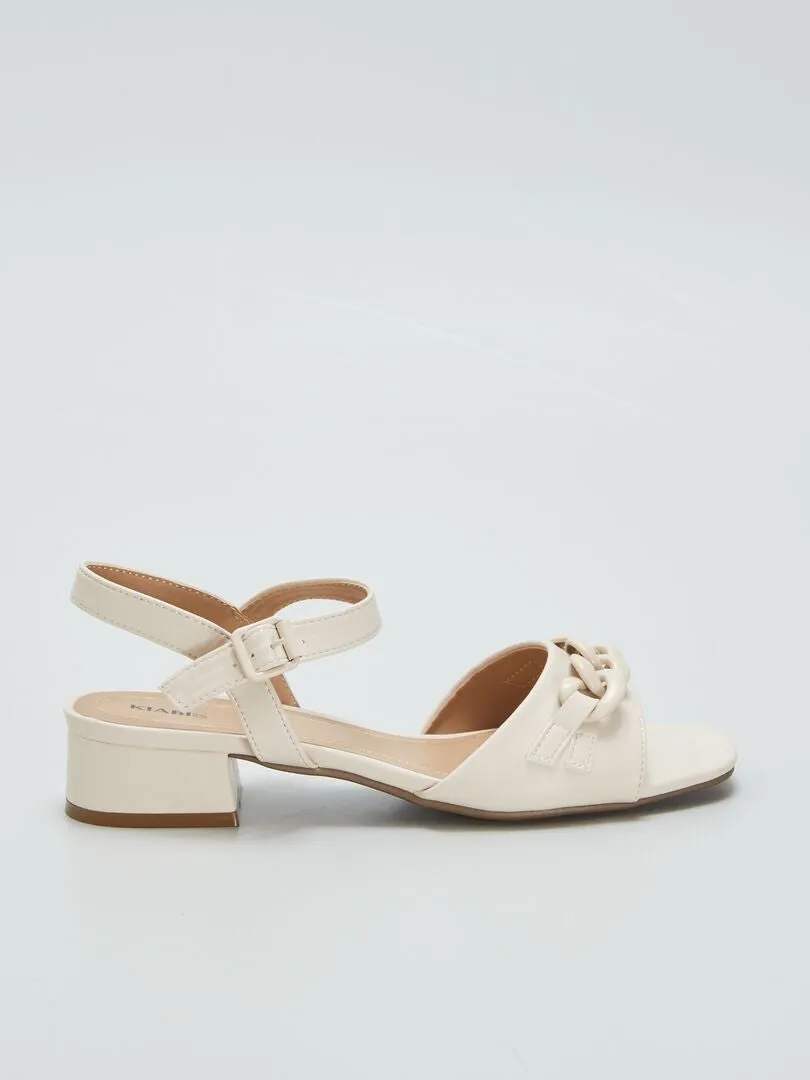 SANDALIAS DE TACóN  BEIGE