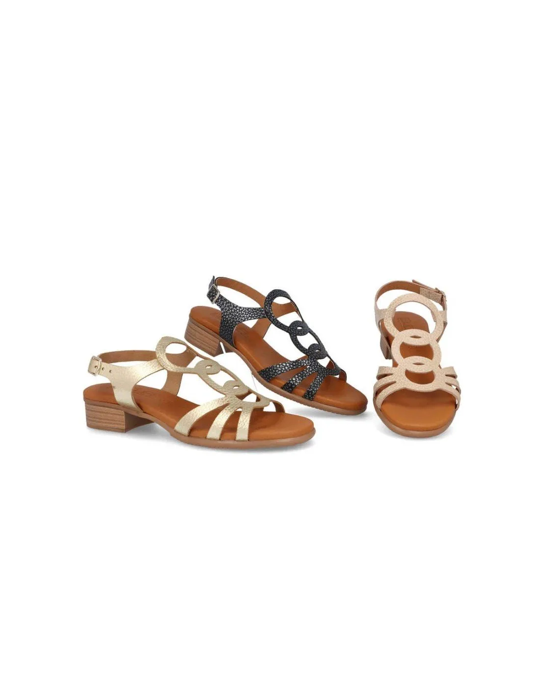Sandalias Tacón Piel Cómodas