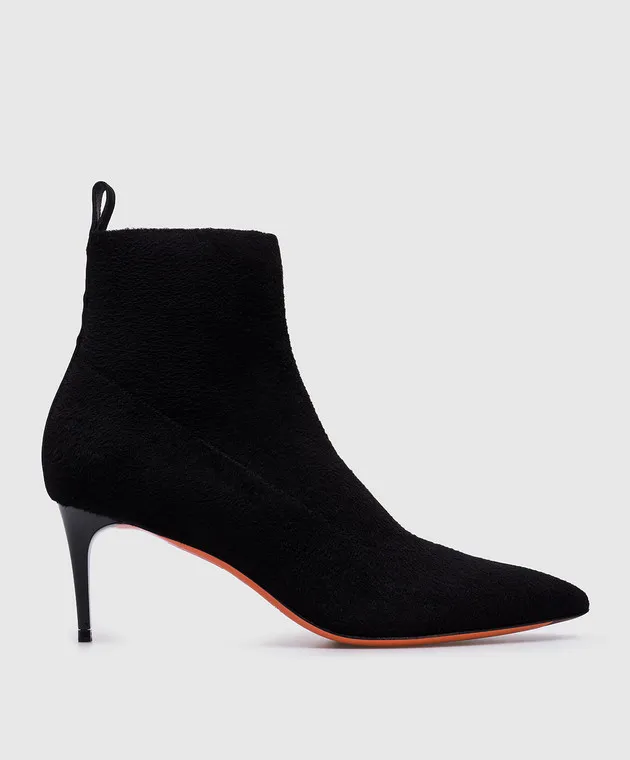 Santoni Black ankle boots
