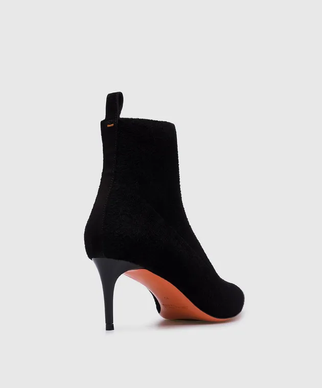 Santoni Black ankle boots