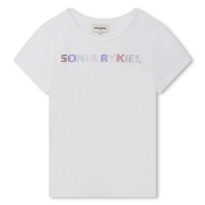 SONIA RYKIEL Camiseta con dibujo de estrás