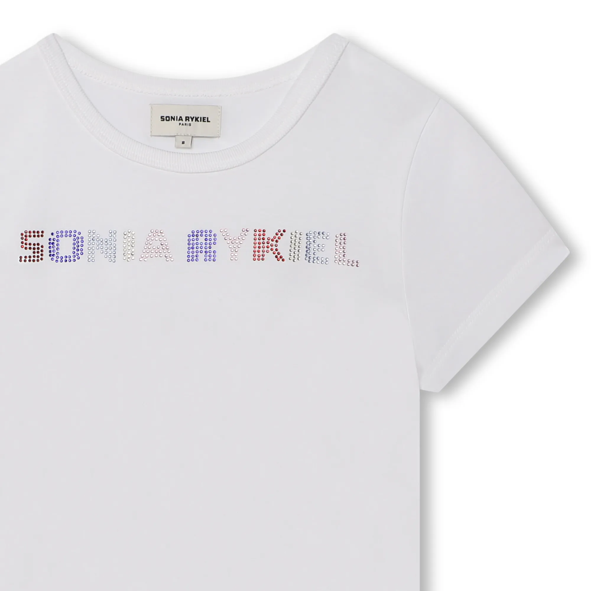 SONIA RYKIEL Camiseta con dibujo de estrás