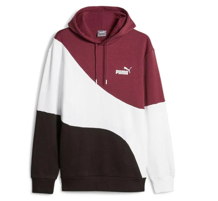 Sudadera Puma POWER Cat Hoodie Granate/Blanco/Negro