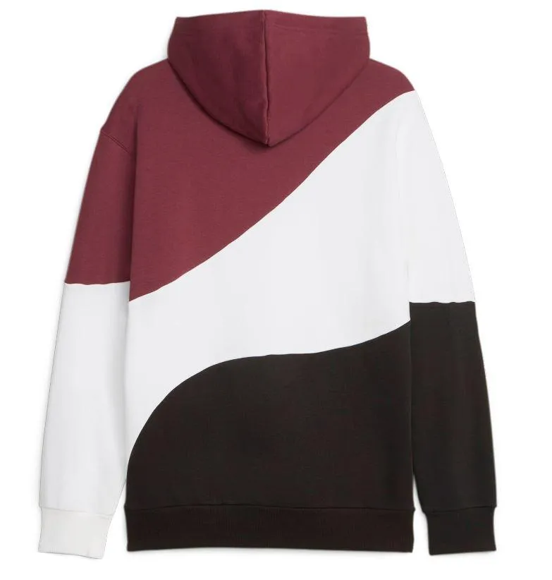 Sudadera Puma POWER Cat Hoodie Granate/Blanco/Negro