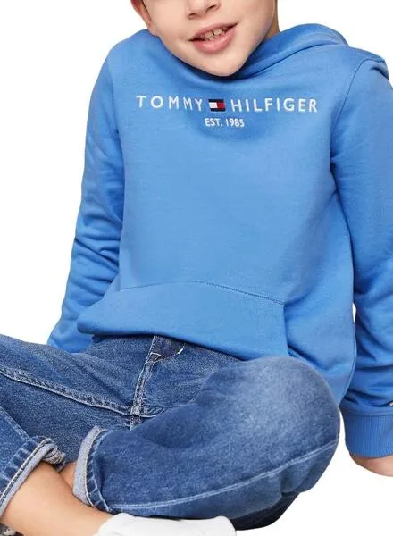 Sudadera Tommy Hilfiger Essential Hoodie Azul Niño