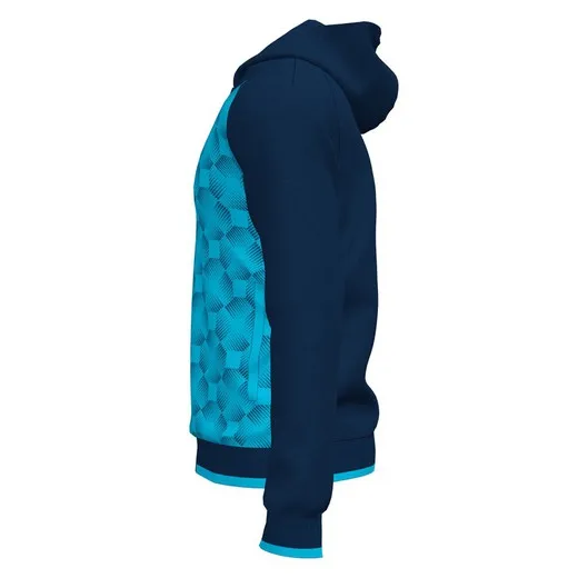 SUPERNOVA III ZIPUP HOODIE NAVY FLUOR TURQUOISE