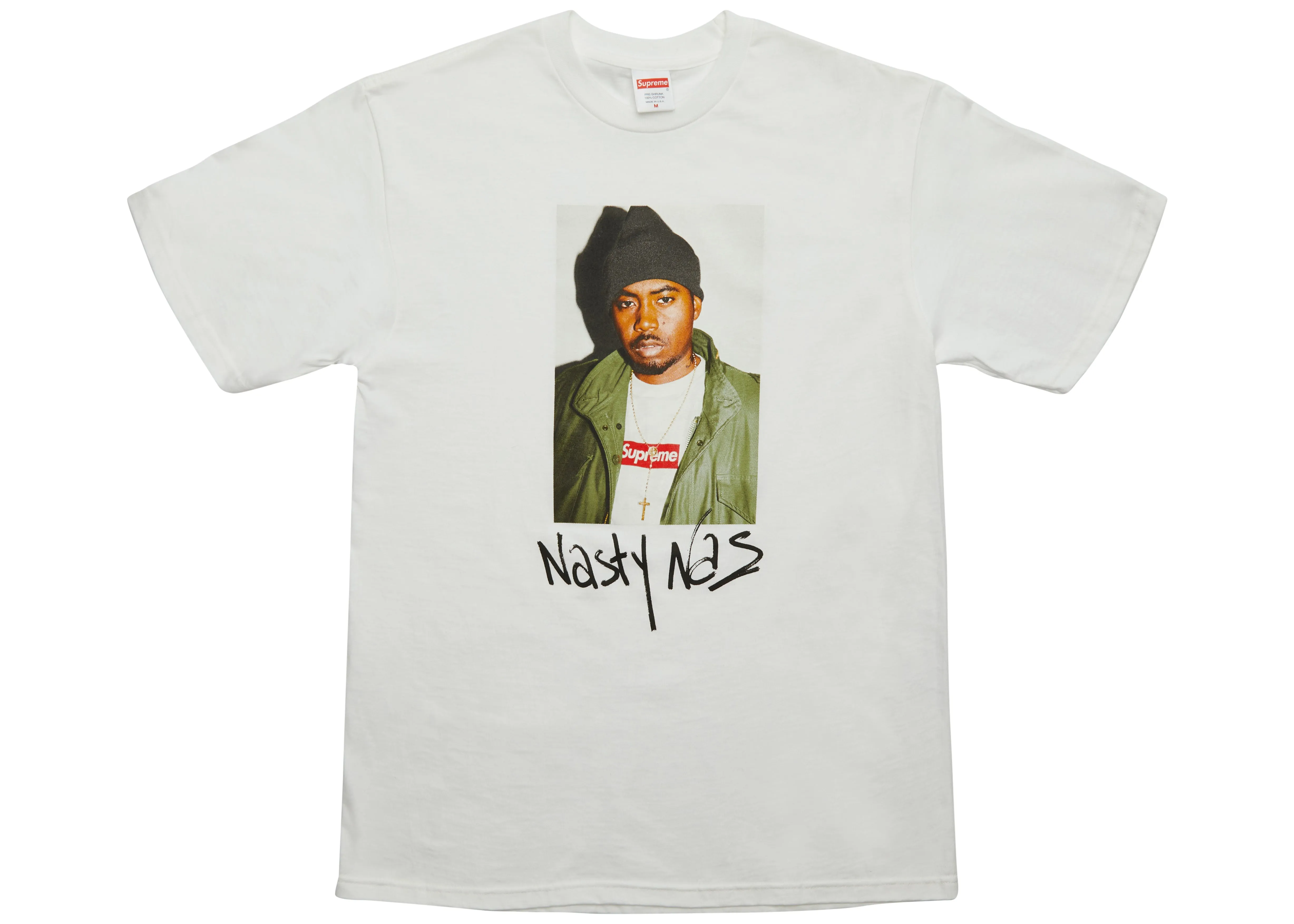 Supreme Nas Tee White