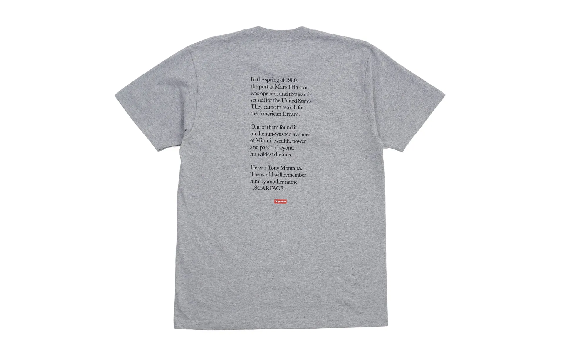 Supreme Scarface Friend Tee Heather Grey