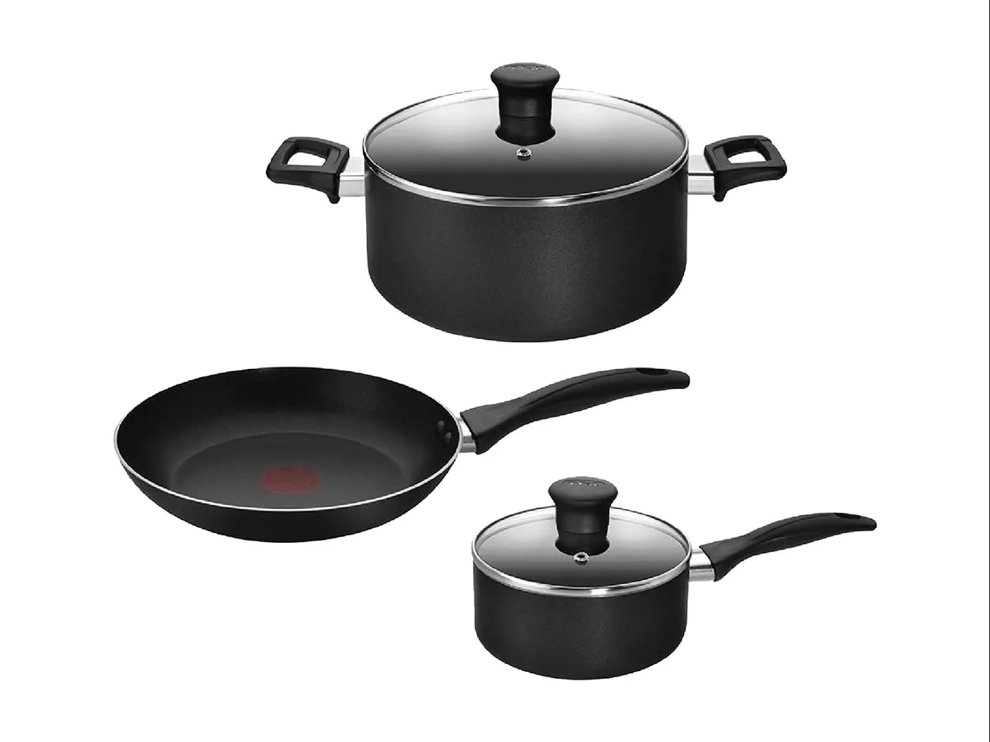 TFAL FAMILY COOK NEGRO BATERIA DE COCINA  5 PZAS